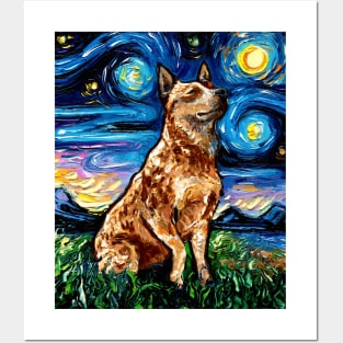 Red Heeler Night Posters and Art